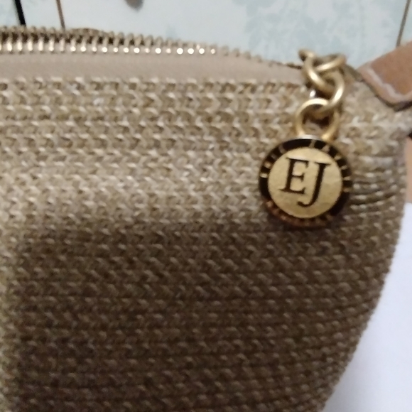 Eric Javits Squishee Raffia Straw & Camel tote - Picture 3 of 7